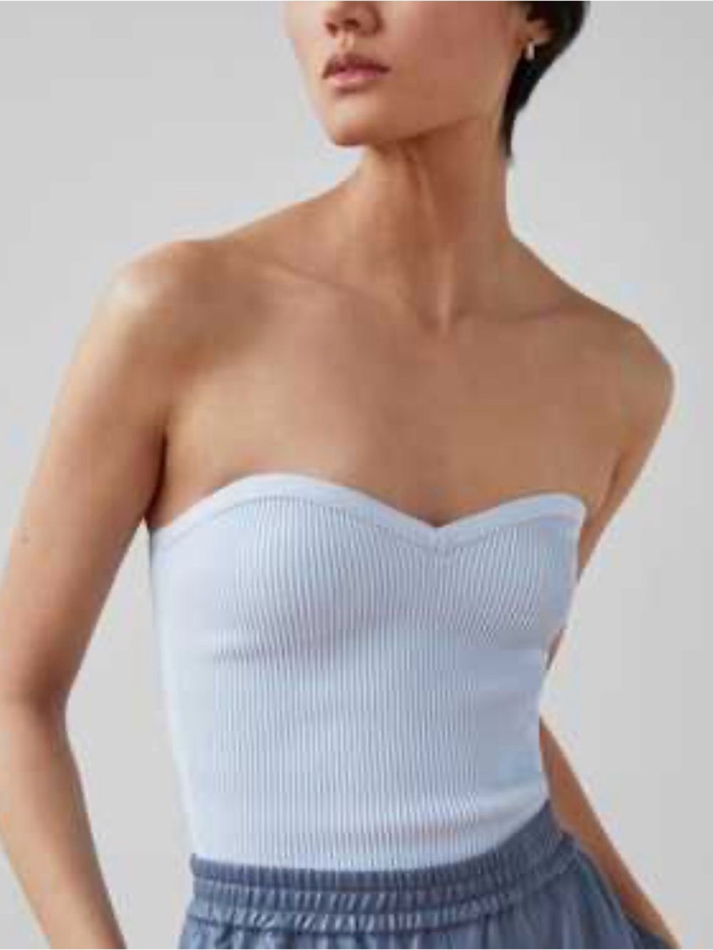 Babaton Ribbed Strapless Bustier